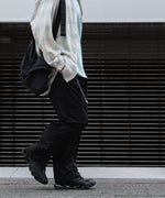 画像をギャラリービューアに読み込む, ssstein(シュタイン)のWINDPROOF NYLON WIDE EASY TROUSERS - BLACKの公式通販サイトsession福岡セレクトショップ
