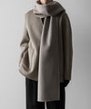 【ssstein】WOOL CASHMERE BEAVER REVERSIBLE STOLE JACKET - TAUPE GREY
