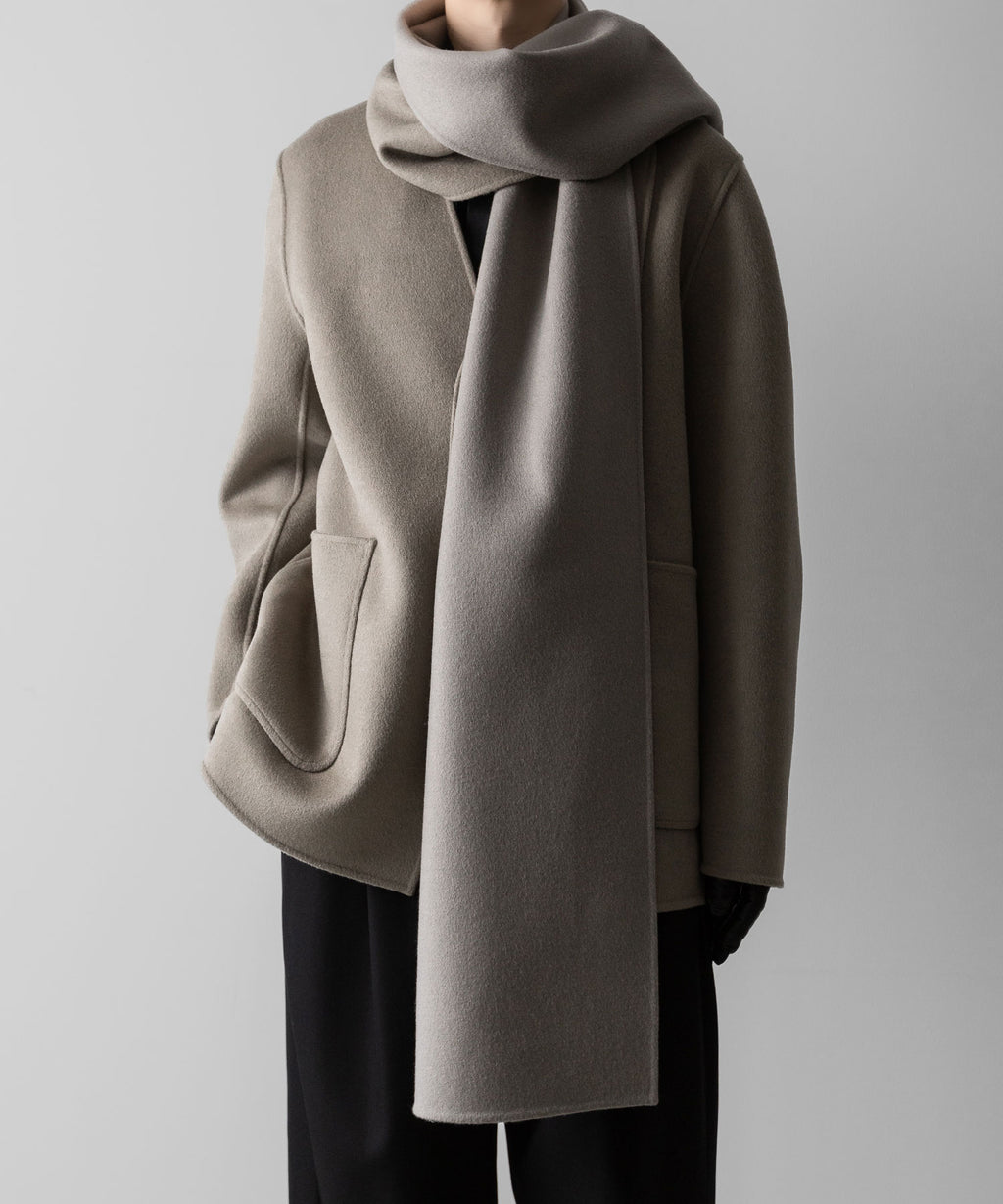 ssstein(シュタイン)のWOOL CASHMERE BEAVER REVERSIBLE STOLE JACKET - TAUPE GREYの公式通販サイトsession福岡セレクトショップ