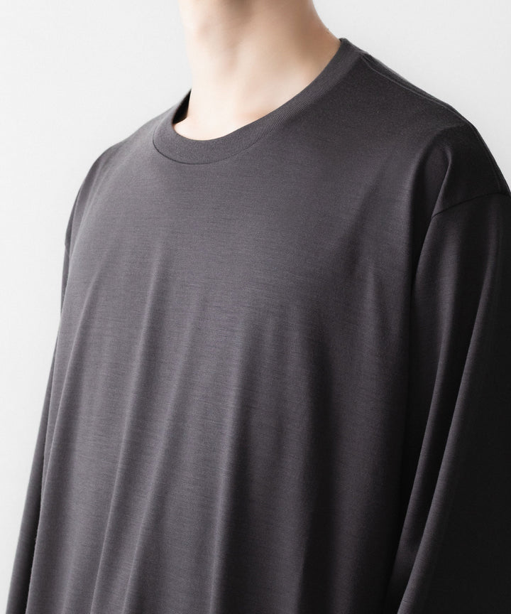 ssstein(シュタイン)のFINE WOOL OVERSIZED LONG SLEEVE TEE - CHARCOALの公式通販サイトsession福岡セレクトショップ