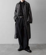 画像をギャラリービューアに読み込む, INTÉRIM(インテリム)のMELANGE DONEGAL HERRINGBONE HYPER BIG BELTED OVER COATのBLACKの公式通販サイトsession福岡セレクトショップ
