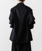 画像をギャラリービューアに読み込む, ssstein(シュタイン)のWOOL/CASHMERE REVERSIBLE PEAK LAPEL JACKET - BLACK × BLACKの公式通販サイトsession福岡セレクトショップ
