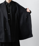 画像をギャラリービューアに読み込む, ssstein(シュタイン)のWOOL/CASHMERE REVERSIBLE PEAK LAPEL JACKET - BLACK × BLACKの公式通販サイトsession福岡セレクトショップ
