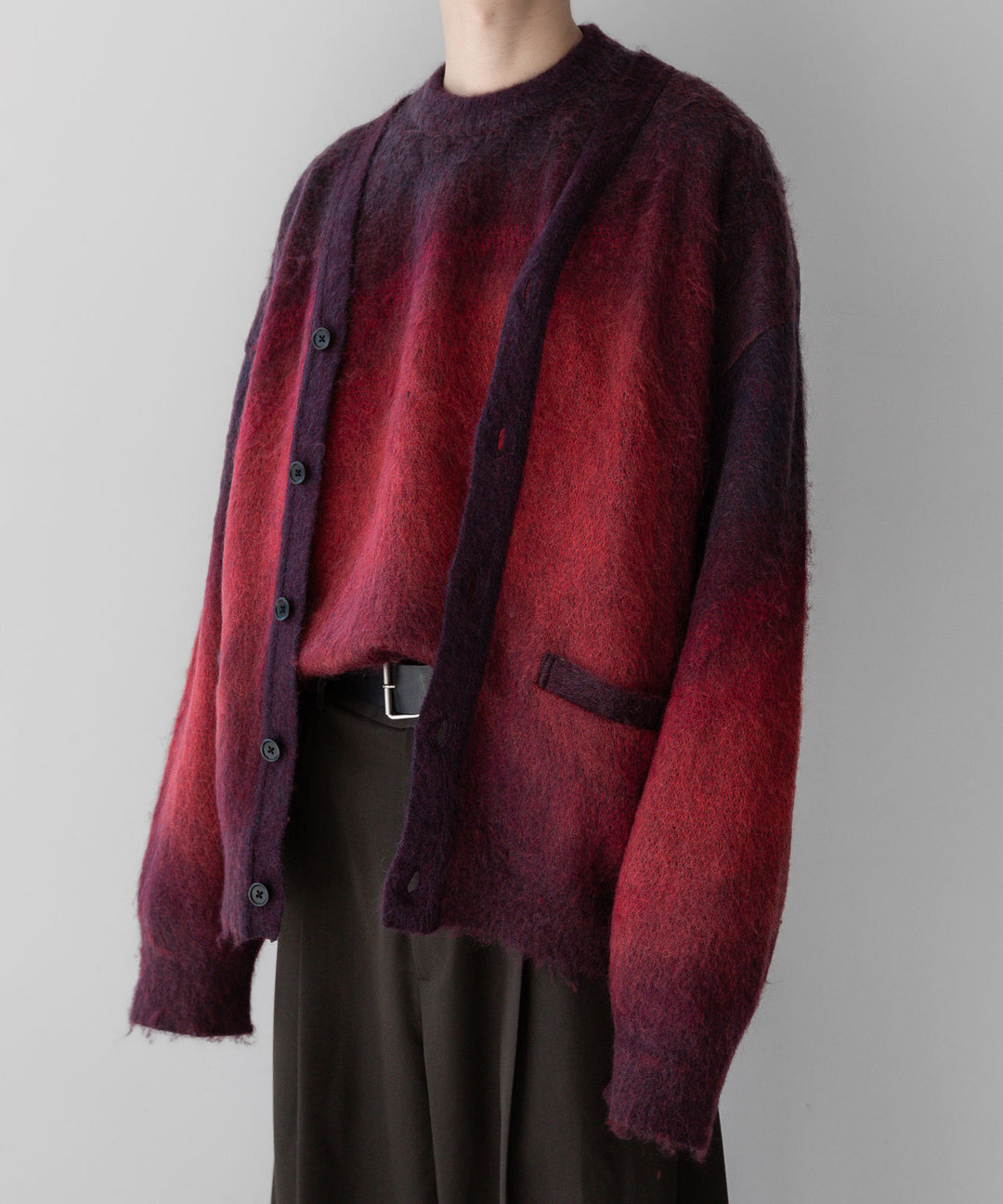 stein(シュタイン)の23AWコレクションOVERSIZED GRADATION MOHAIR LSのRED
