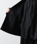 画像をギャラリービューアに読み込む, ssstein(シュタイン)のWOOL/CASHMERE REVERSIBLE PEAK LAPEL JACKET - BLACK × BLACKの公式通販サイトsession福岡セレクトショップ
