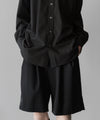 【stein】WIDE EASY SHORT TROUSERS - BLACK