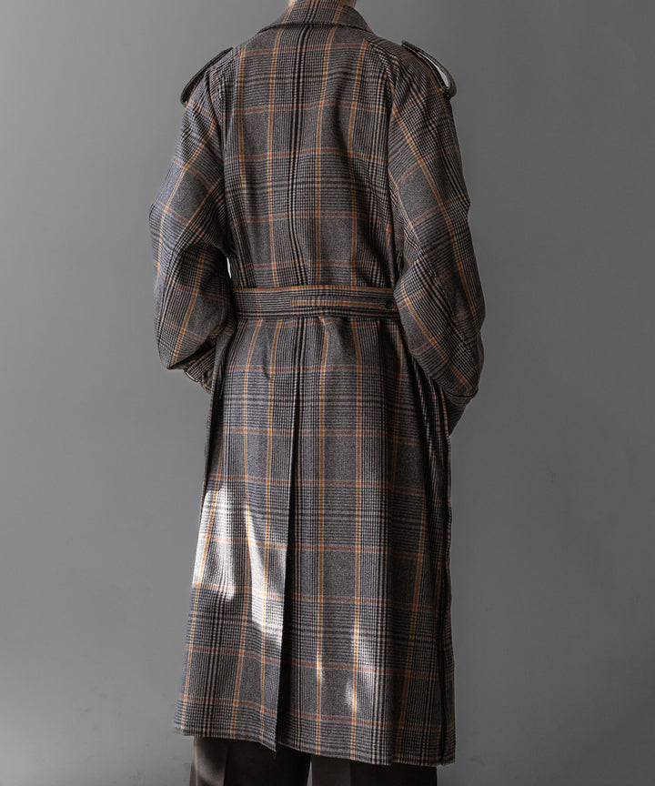 stein(シュタイン)の23AWコレクションOVERSIZED TRENCH COATのGLEN CHECK sessionセッション福岡セレクトショップ 公式通販サイト