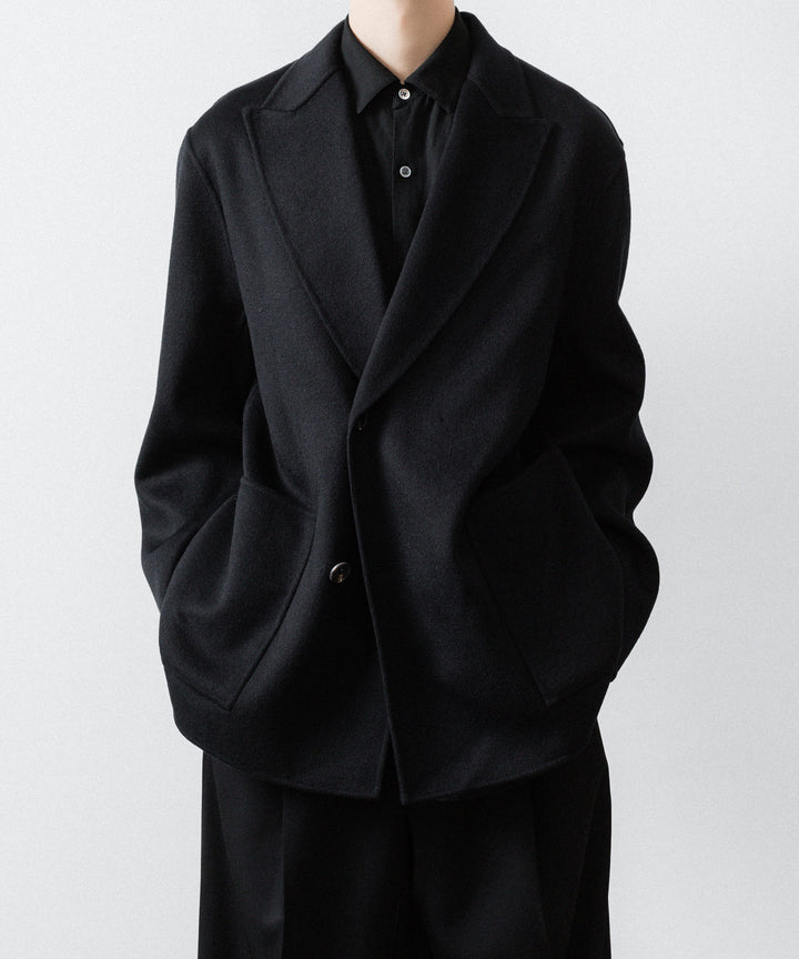 ssstein(シュタイン)のWOOL/CASHMERE REVERSIBLE PEAK LAPEL JACKET - BLACK × BLACKの公式通販サイトsession福岡セレクトショップ
