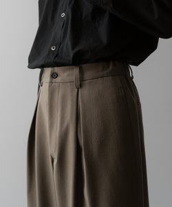 ssstein(シュタイン)の24AWコレクション EASY WIDE TROUSERS (2/72梳毛フラノ) - DARK BEIGE 公式通販サイトsession福岡セレクトショップ