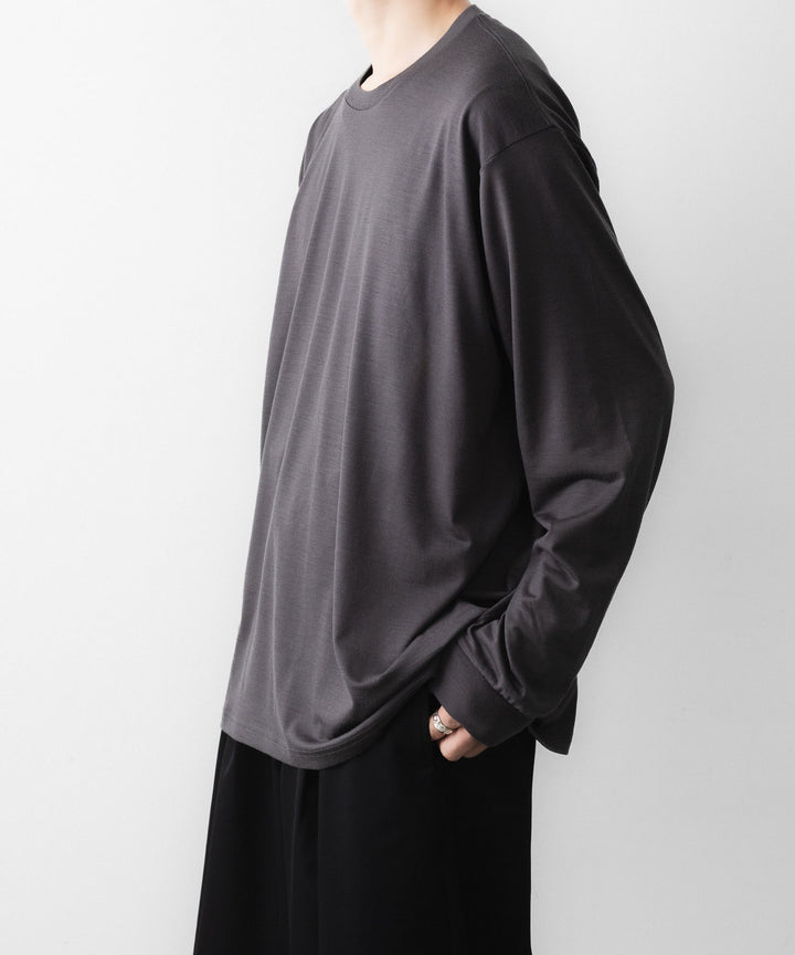 ssstein(シュタイン)のFINE WOOL OVERSIZED LONG SLEEVE TEE - CHARCOALの公式通販サイトsession福岡セレクトショップ