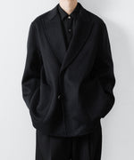 画像をギャラリービューアに読み込む, ssstein(シュタイン)のWOOL/CASHMERE REVERSIBLE PEAK LAPEL JACKET - BLACK × BLACKの公式通販サイトsession福岡セレクトショップ
