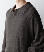 画像をギャラリービューアに読み込む, The Viridi-anneザ ヴィリディアンのLINEN KNIT POLOのGRAY BROWN 公式通販サイトsession福岡セレクトショップ
