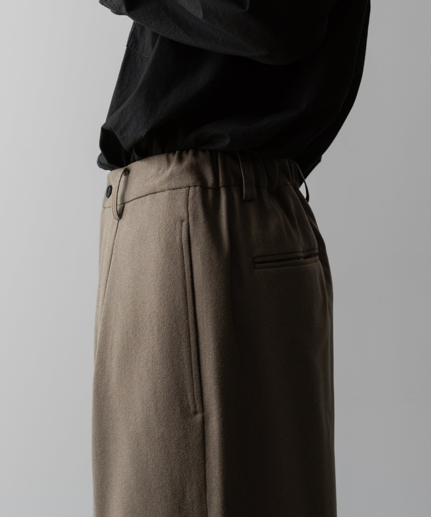 ssstein(シュタイン)の24AWコレクション EASY WIDE TROUSERS (2/72梳毛フラノ) - DARK BEIGE 公式通販サイトsession福岡セレクトショップ