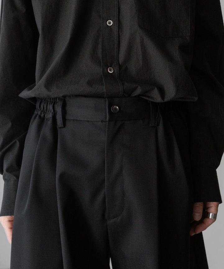 ssstein stein(シュタイン)の24SSコレクションWIDE EASY SHORT TROUSERSのBLACK 公式通販サイトsession福岡セレクトショップ