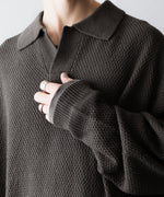 画像をギャラリービューアに読み込む, The Viridi-anneザ ヴィリディアンのLINEN KNIT POLOのGRAY BROWN 公式通販サイトsession福岡セレクトショップ
