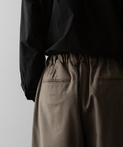 ssstein(シュタイン)の24AWコレクション EASY WIDE TROUSERS (2/72梳毛フラノ) - DARK BEIGE 公式通販サイトsession福岡セレクトショップ