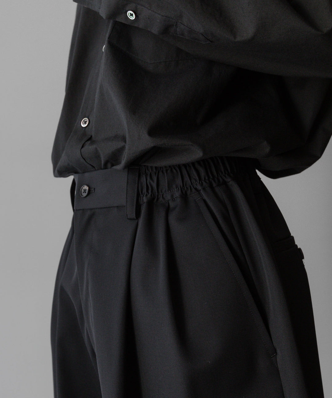 ssstein stein(シュタイン)の24SSコレクションWIDE EASY SHORT TROUSERSのBLACK 公式通販サイトsession福岡セレクトショップ