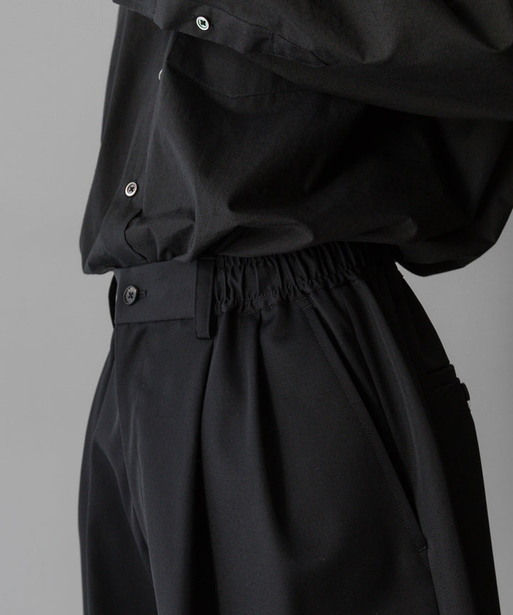 ssstein stein(シュタイン)の24SSコレクションWIDE EASY SHORT TROUSERSのBLACK 公式通販サイトsession福岡セレクトショップ