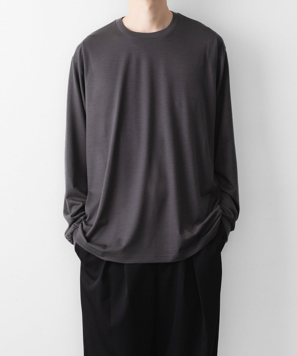 ssstein(シュタイン)のFINE WOOL OVERSIZED LONG SLEEVE TEE - CHARCOALの公式通販サイトsession福岡セレクトショップ