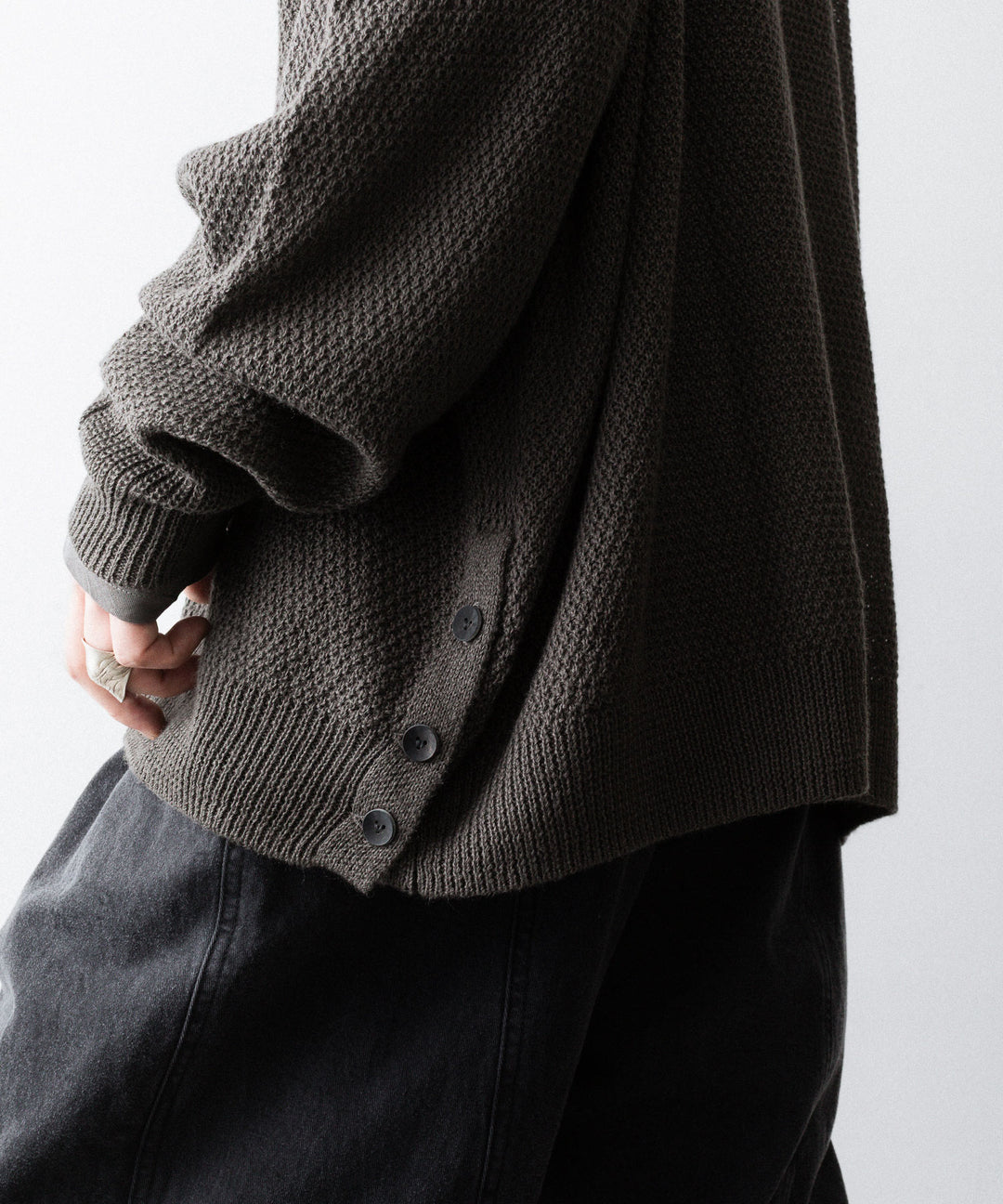 The Viridi-anneザ ヴィリディアンのLINEN KNIT POLOのGRAY BROWN 公式通販サイトsession福岡セレクトショップ