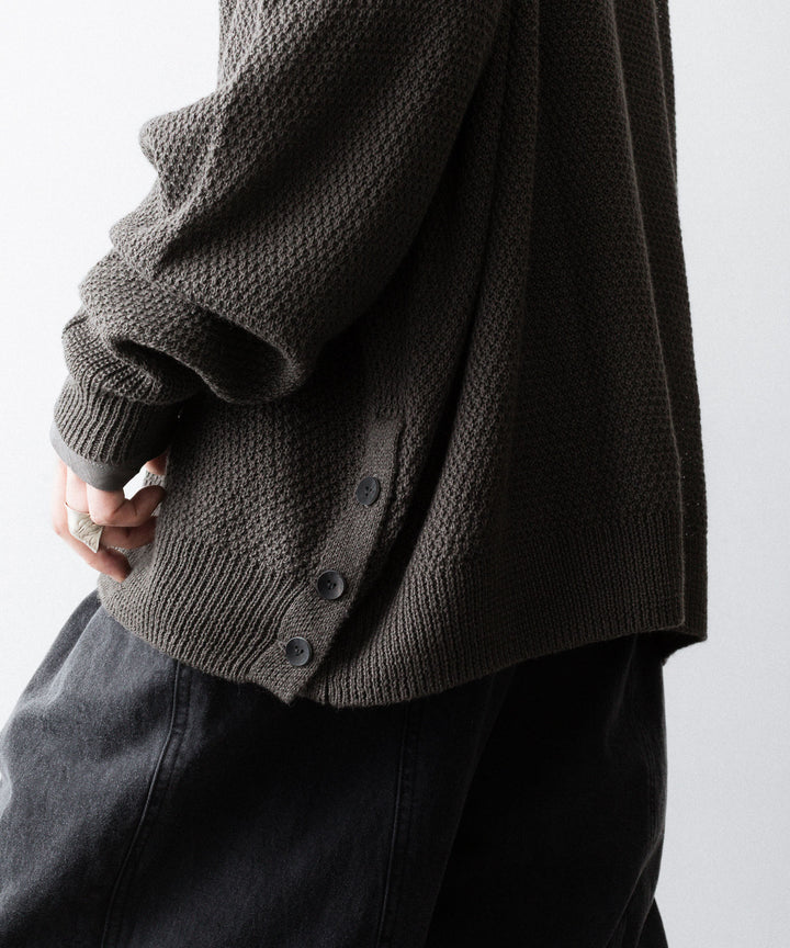 The Viridi-anneザ ヴィリディアンのLINEN KNIT POLOのGRAY BROWN 公式通販サイトsession福岡セレクトショップ