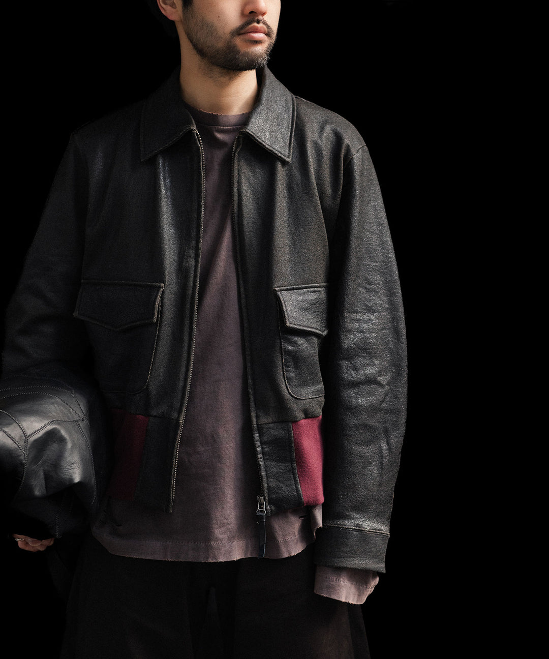 ANTHEM A アンセムエーのCRACK TERRY BLOUSONのBROWN 公式通販サイトsession福岡セレクトショップ