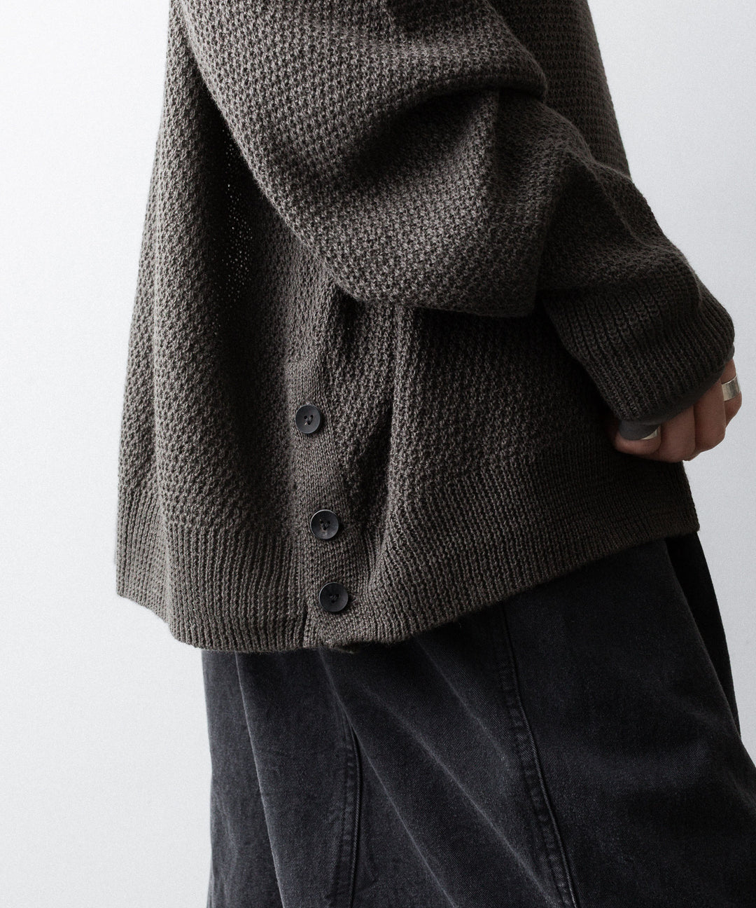 The Viridi-anneザ ヴィリディアンのLINEN KNIT POLOのGRAY BROWN 公式通販サイトsession福岡セレクトショップ