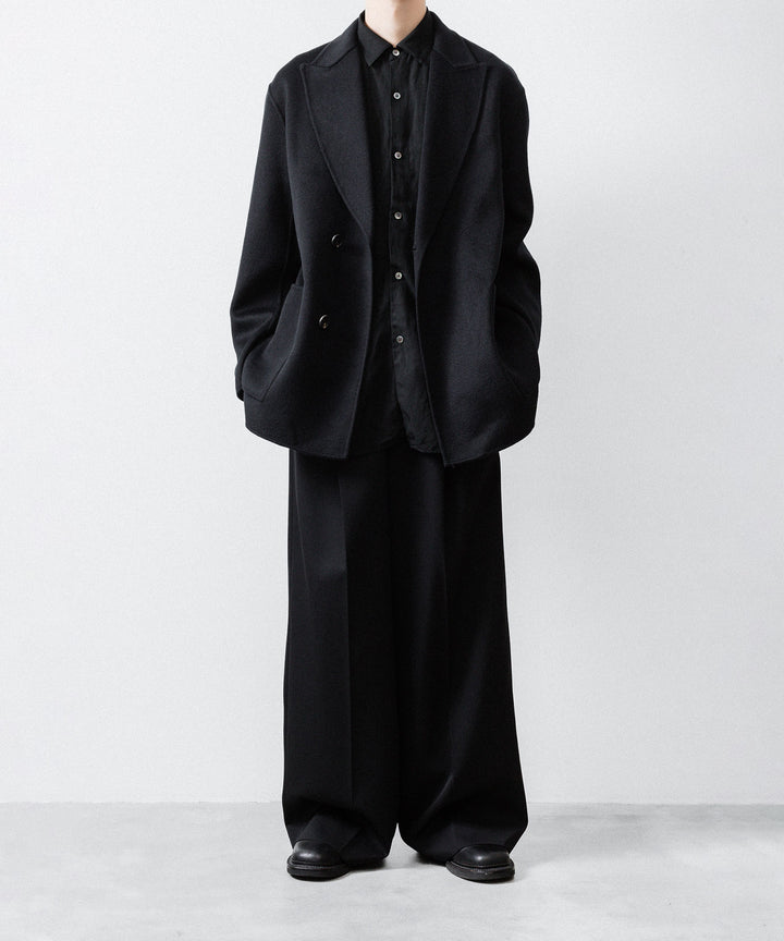 ssstein(シュタイン)のWOOL/CASHMERE REVERSIBLE PEAK LAPEL JACKET - BLACK × BLACKの公式通販サイトsession福岡セレクトショップ