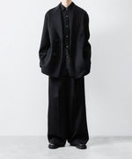 画像をギャラリービューアに読み込む, ssstein(シュタイン)のWOOL/CASHMERE REVERSIBLE PEAK LAPEL JACKET - BLACK × BLACKの公式通販サイトsession福岡セレクトショップ
