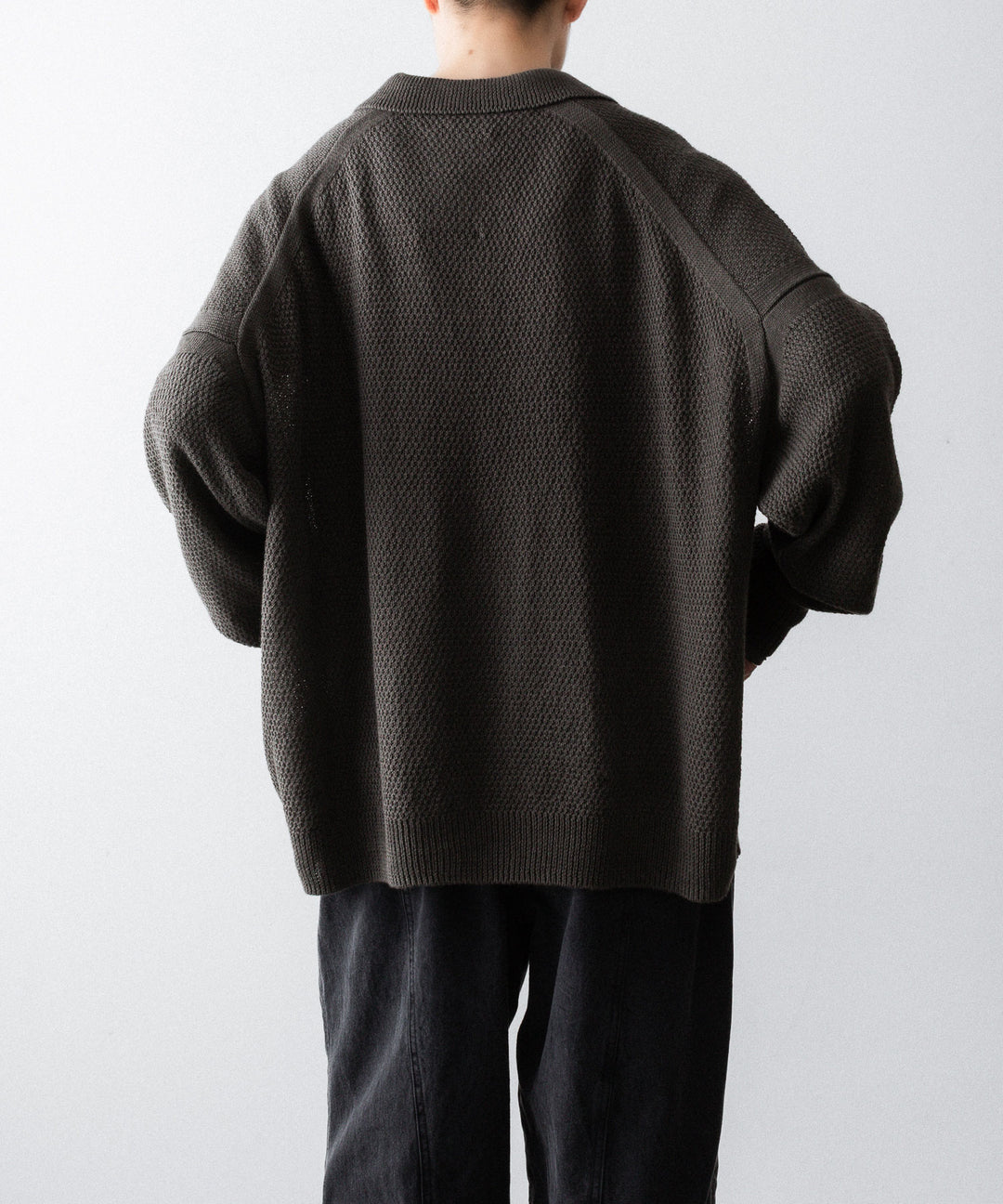 The Viridi-anneザ ヴィリディアンのLINEN KNIT POLOのGRAY BROWN 公式通販サイトsession福岡セレクトショップ