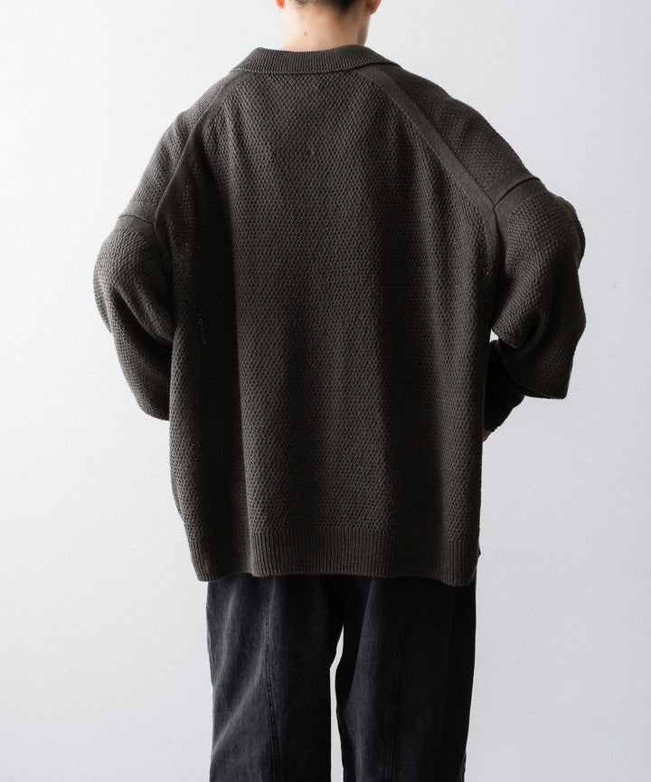 The Viridi-anneザ ヴィリディアンのLINEN KNIT POLOのGRAY BROWN 公式通販サイトsession福岡セレクトショップ