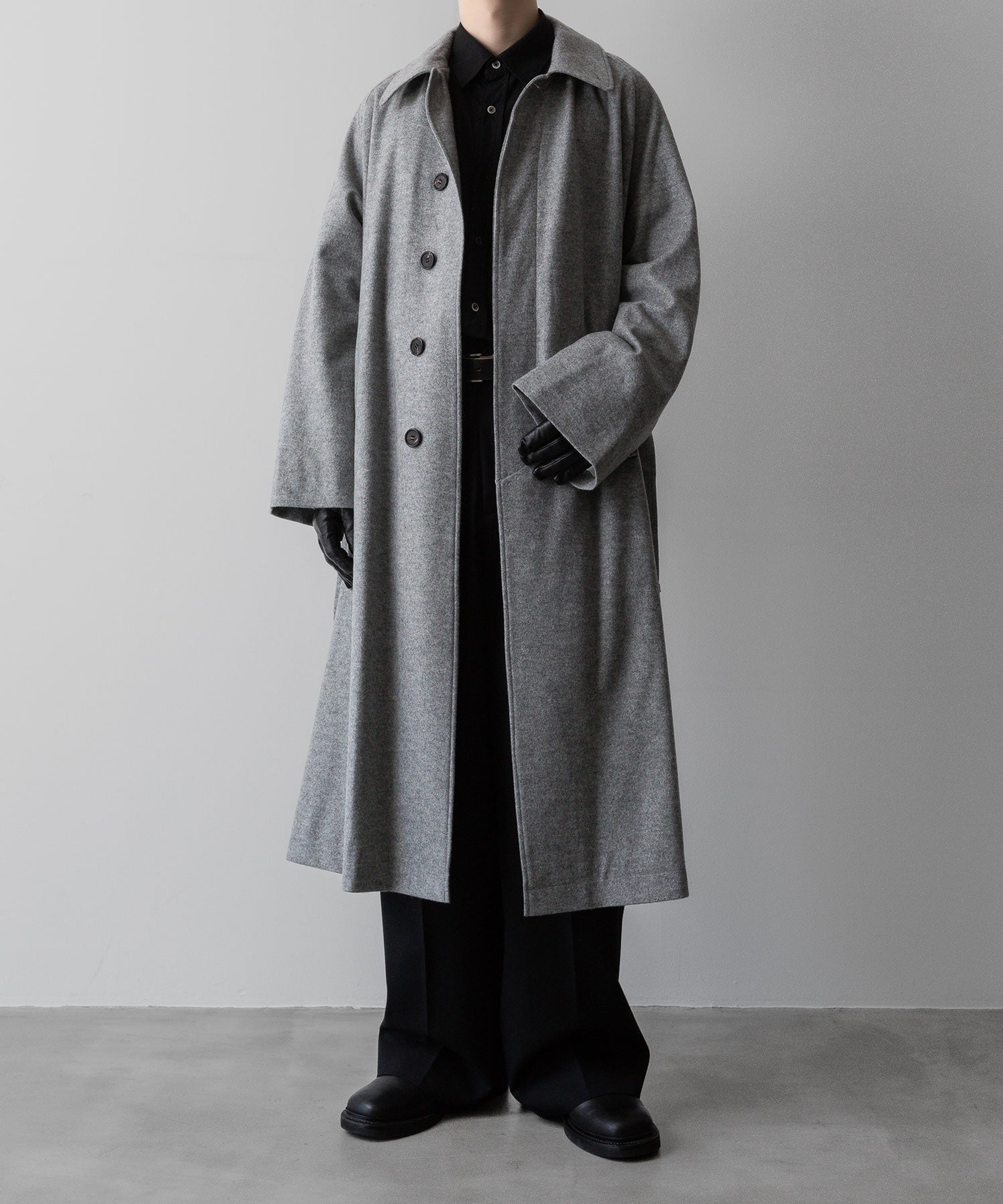 INTÉRIM(インテリム)のCASHMERE DRAP HYPER BIG BELTED OVER COATのGRAYの公式通販サイトsession福岡セレクトショップ