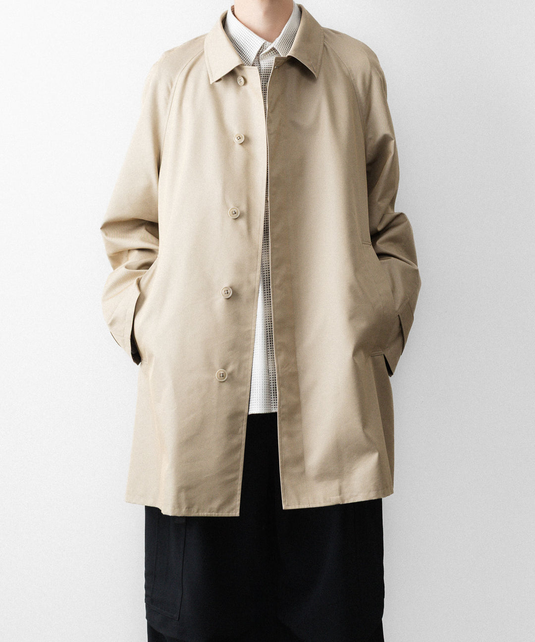 REVERBERATE リバーバレイトのTRENCH COAT SHORT-PLのBEIGE 公式通販サイトsession福岡セレクトショップ