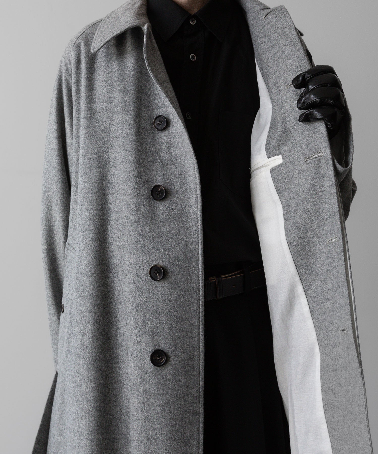 INTÉRIM(インテリム)のCASHMERE DRAP HYPER BIG BELTED OVER COATのGRAYの公式通販サイトsession福岡セレクトショップ