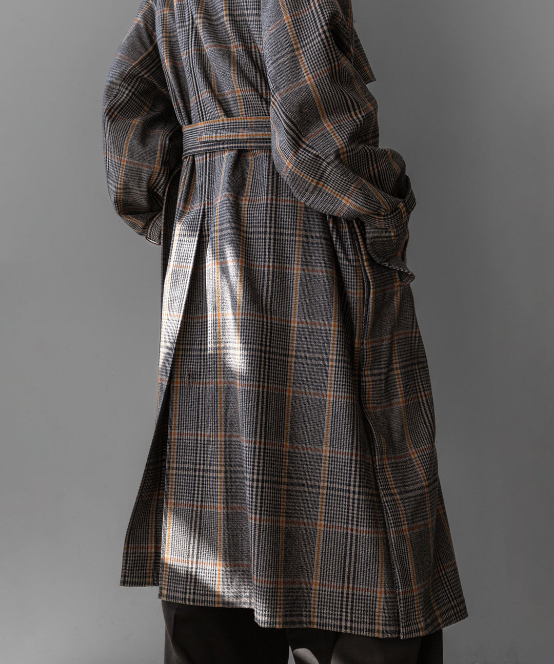 stein(シュタイン)の23AWコレクションOVERSIZED TRENCH COATのGLEN CHECK sessionセッション福岡セレクトショップ 公式通販サイト
