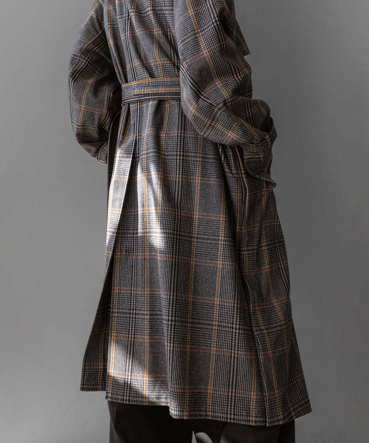 stein(シュタイン)の23AWコレクションOVERSIZED TRENCH COATのGLEN CHECK sessionセッション福岡セレクトショップ 公式通販サイト