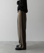 画像をギャラリービューアに読み込む, ssstein(シュタイン)の24AWコレクション EASY WIDE TROUSERS (2/72梳毛フラノ) - DARK BEIGE 公式通販サイトsession福岡セレクトショップ
