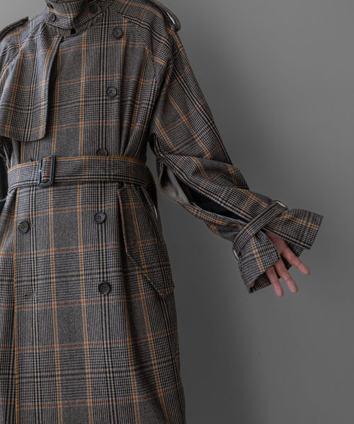 stein / シュタイン】OVERSIZED TRENCH COAT - GLEN CHECK | 公式通販