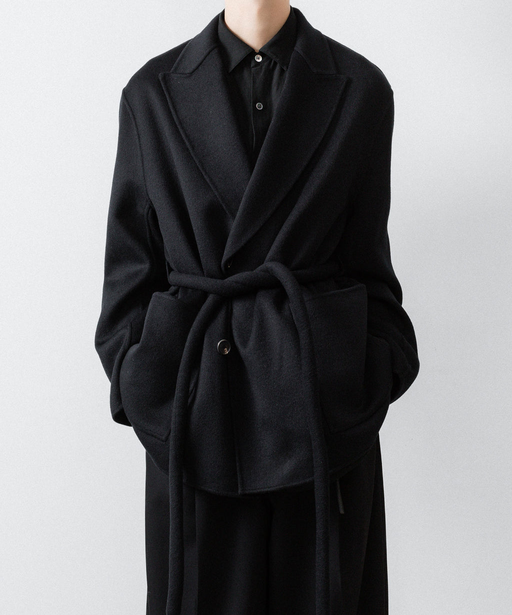 ssstein(シュタイン)のWOOL/CASHMERE REVERSIBLE PEAK LAPEL JACKET - BLACK × BLACKの公式通販サイトsession福岡セレクトショップ