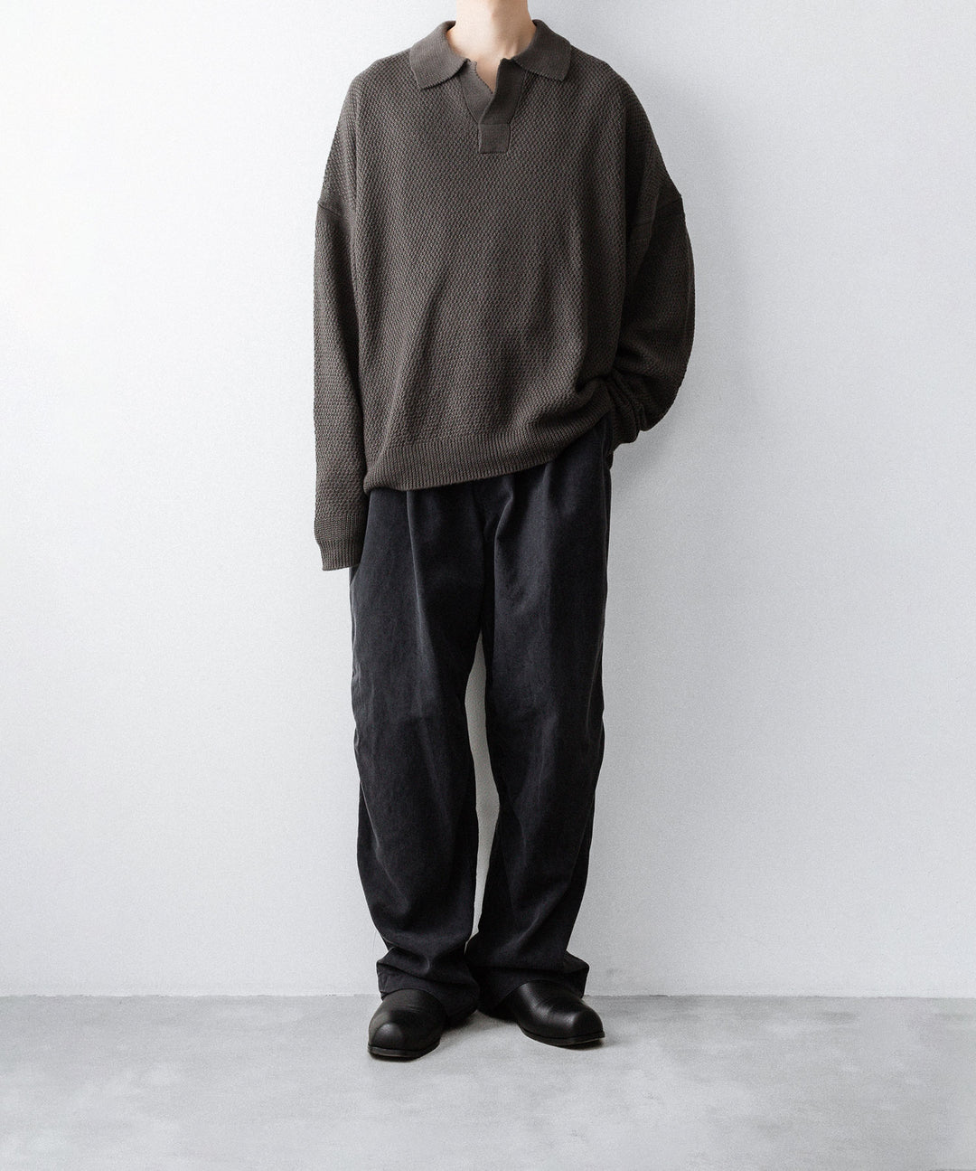The Viridi-anneザ ヴィリディアンのLINEN KNIT POLOのGRAY BROWN 公式通販サイトsession福岡セレクトショップ