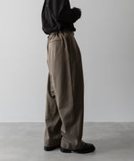 画像をギャラリービューアに読み込む, ssstein(シュタイン)の24AWコレクション EASY WIDE TROUSERS (2/72梳毛フラノ) - DARK BEIGE 公式通販サイトsession福岡セレクトショップ
