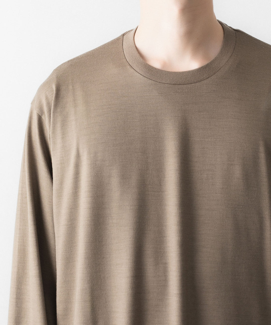 ssstein(シュタイン)のFINE WOOL OVERSIZED LONG SLEEVE TEE - KHAKIの公式通販サイトsession福岡セレクトショップ