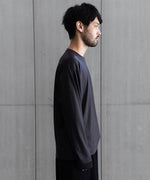 画像をギャラリービューアに読み込む, 【KANEMASA PHIL.】36G WOOL L/S TEE - CHARCOAL
