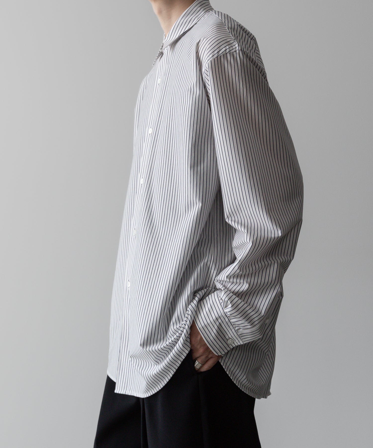 KANEMASA PHIL. カネマサフィルの46G MODEST STRIPE SHIRT - WHITE NAVYの公式通販サイトsession福岡セレクトショップ