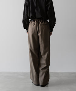 ssstein(シュタイン)の24AWコレクション EASY WIDE TROUSERS (2/72梳毛フラノ) - DARK BEIGE 公式通販サイトsession福岡セレクトショップ