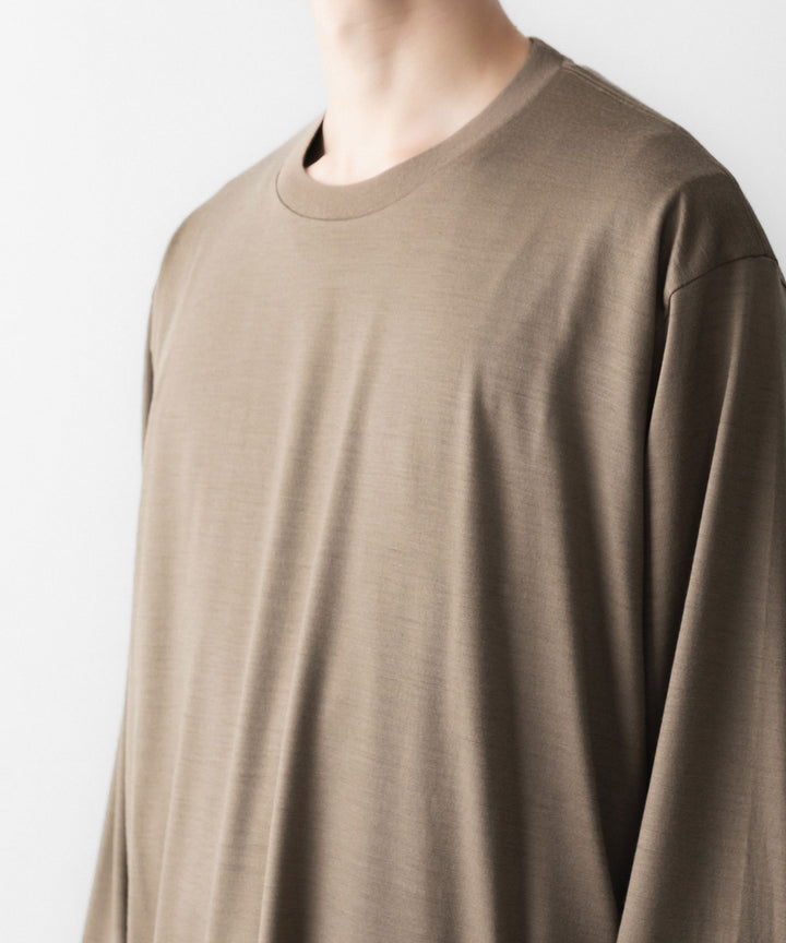 ssstein(シュタイン)のFINE WOOL OVERSIZED LONG SLEEVE TEE - KHAKIの公式通販サイトsession福岡セレクトショップ