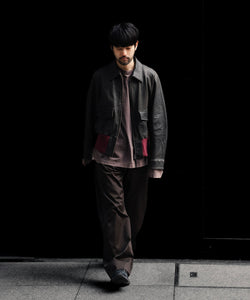 ssstein / シュタイン】COTTON SATIN ROUND PANTS - DARK BROWN | 公式