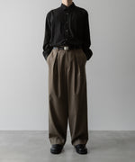 画像をギャラリービューアに読み込む, ssstein(シュタイン)の24AWコレクション EASY WIDE TROUSERS (2/72梳毛フラノ) - DARK BEIGE 公式通販サイトsession福岡セレクトショップ
