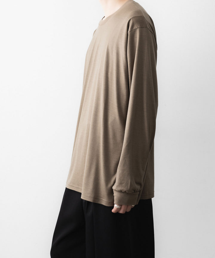 ssstein(シュタイン)のFINE WOOL OVERSIZED LONG SLEEVE TEE - KHAKIの公式通販サイトsession福岡セレクトショップ