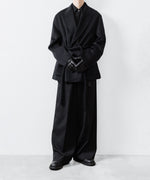 画像をギャラリービューアに読み込む, ssstein(シュタイン)のWOOL/CASHMERE REVERSIBLE PEAK LAPEL JACKET - BLACK × BLACKの公式通販サイトsession福岡セレクトショップ
